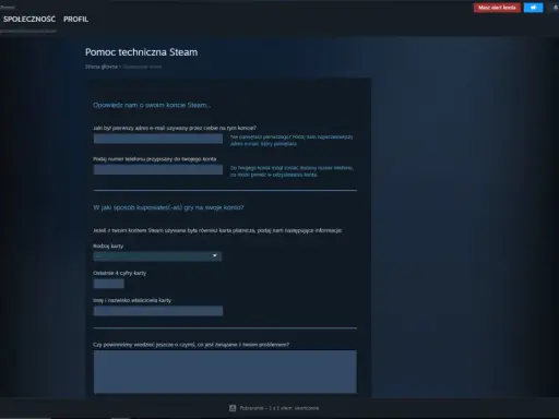 Steam: Odzyskaj konto bez maila! Dowody własności to klucz