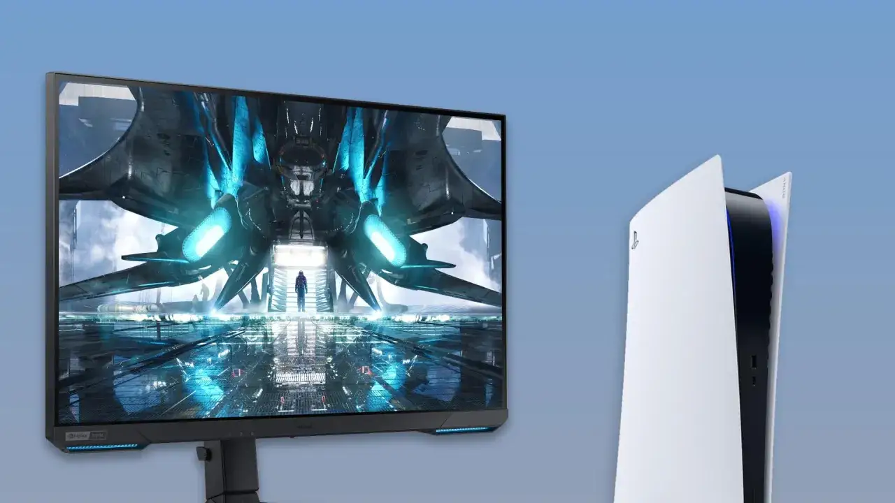 Monitor gamingowy do PS5 z widocznym portem HDMI 2.1